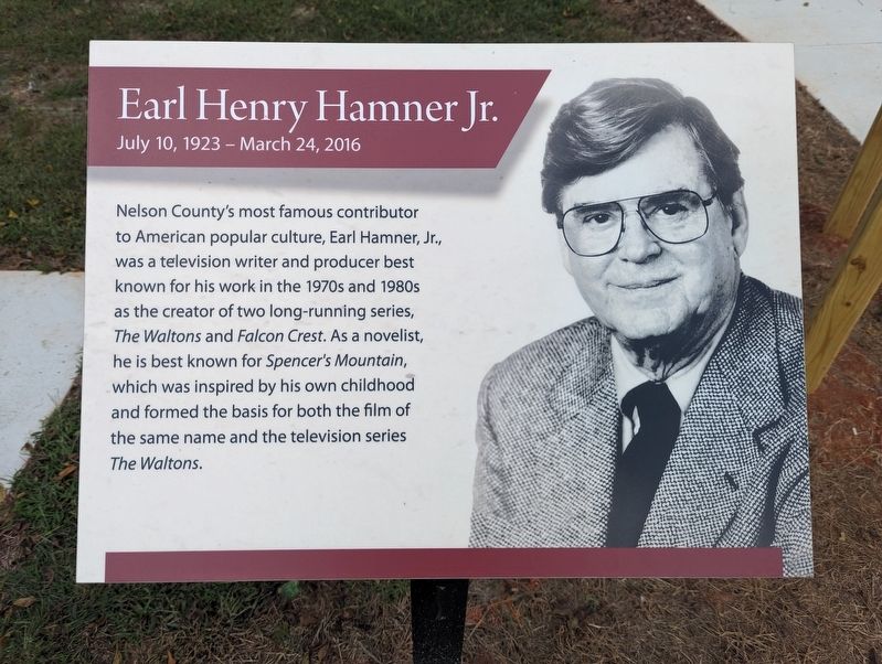 Earl Henry Hamner, Jr. Marker image. Click for full size.