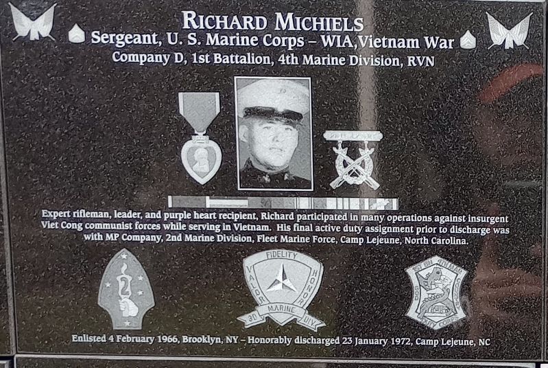 Richard Michiels Marker image. Click for full size.