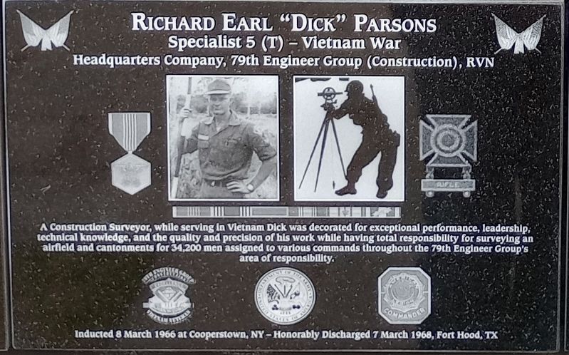 Richard Earl "Dick" Parsons Marker image. Click for full size.