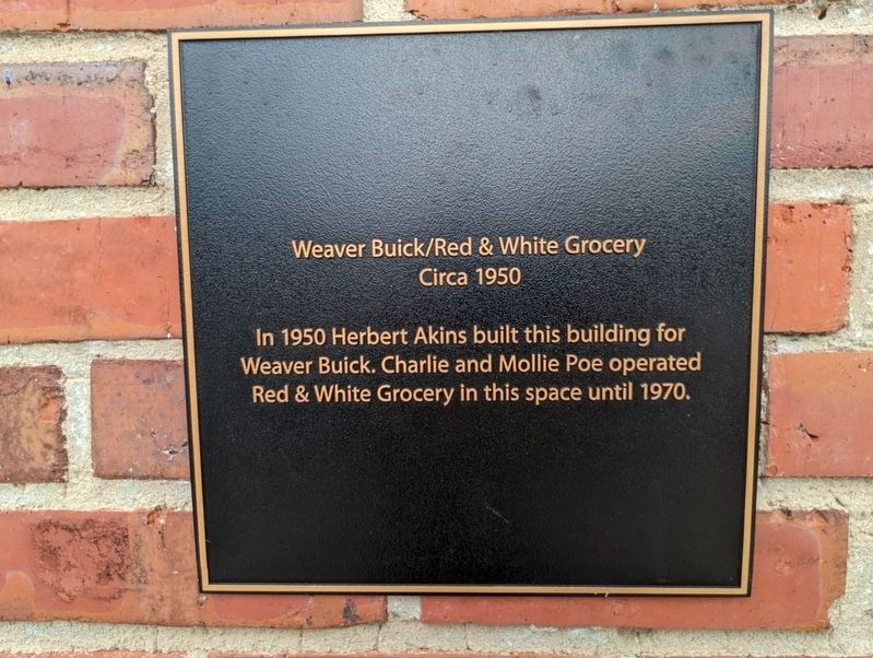 Weaver Buick / Red & White Grocery Marker image. Click for full size.