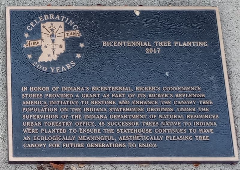 Bicentennial Tree Planting 2017 Marker image. Click for full size.