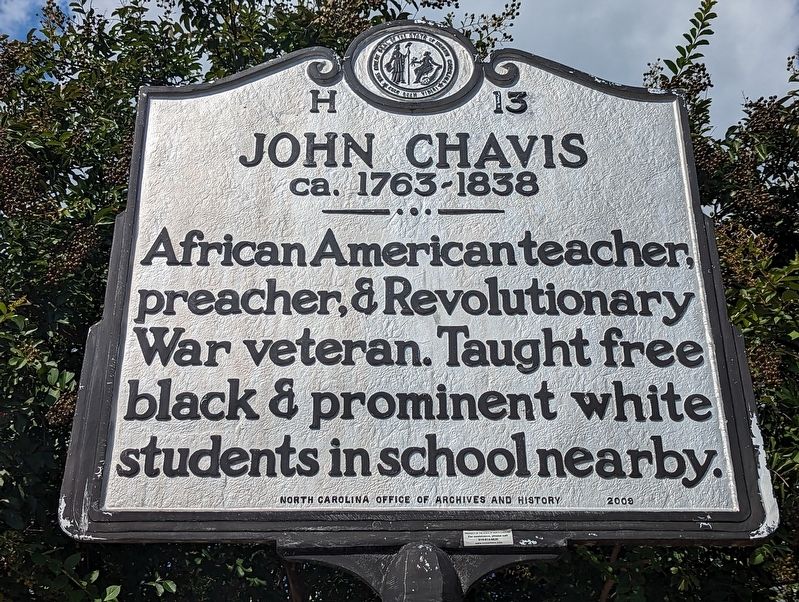 John Chavis Marker. Click for full size. John Chavis Marker image. Click for full size.