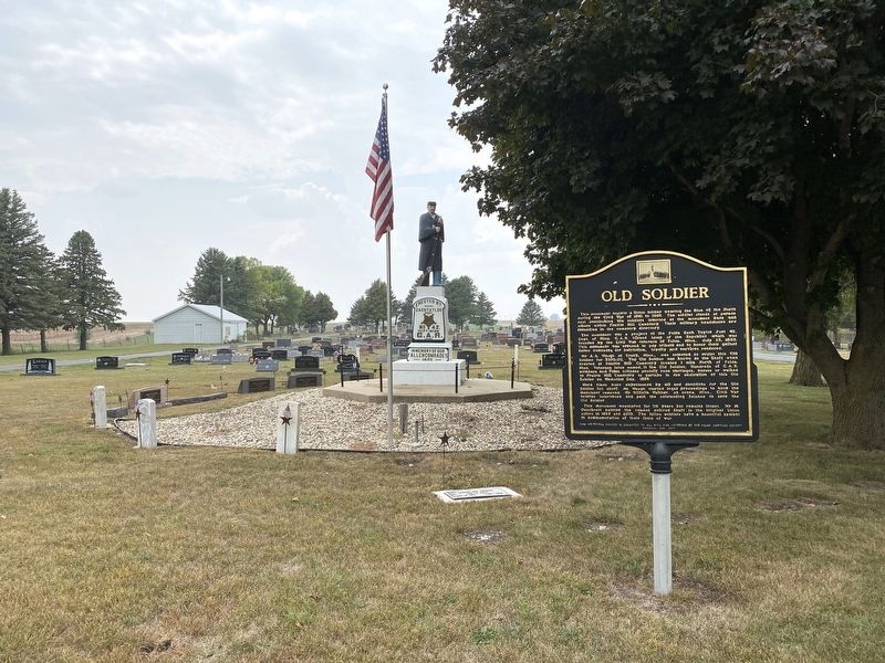 Old Soldier Monument & Marker, from the east image. Click for full size.
