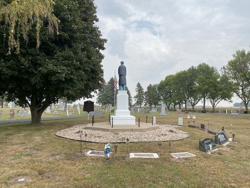 Old Soldier Monument & Marker, from the west image. Click for full size.