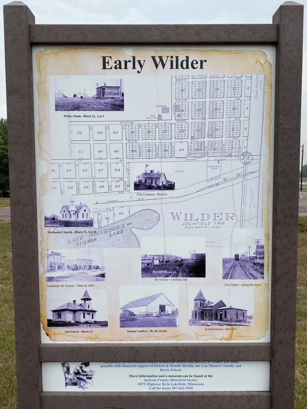 Early Wilder side of marker image. Click for full size.