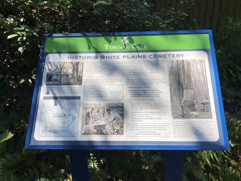 Historic White Plains Cemetery Marker image. Click for full size.