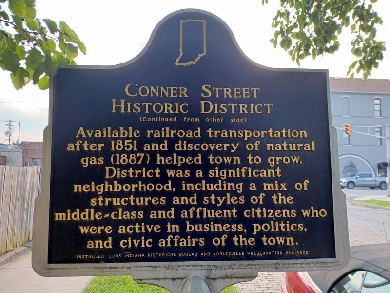 Conner Street Historic District Marker  side 2 image. Click for full size.