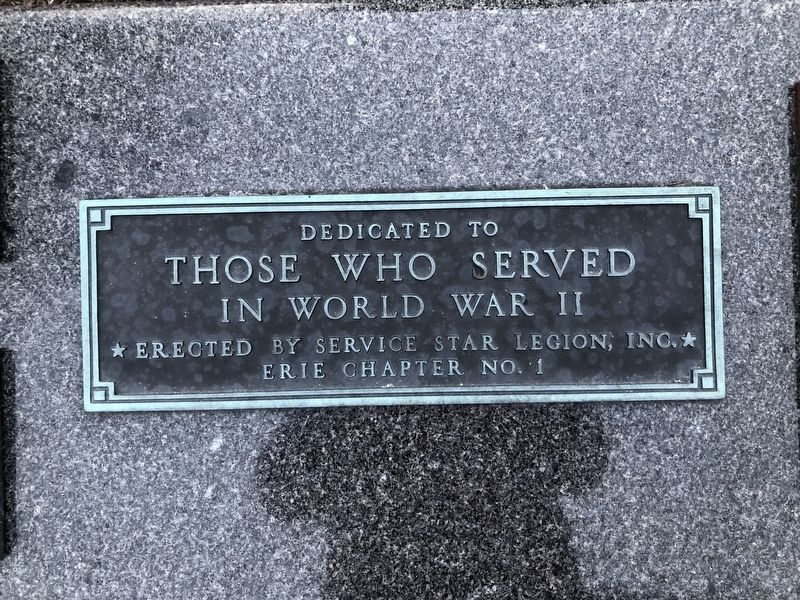Dedicated to Those Who Served in World War II Marker image. Click for full size.