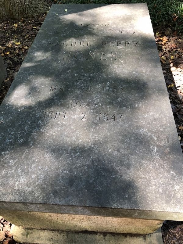 Rachel Perry Jones Grave Marker (closeup) image. Click for full size.