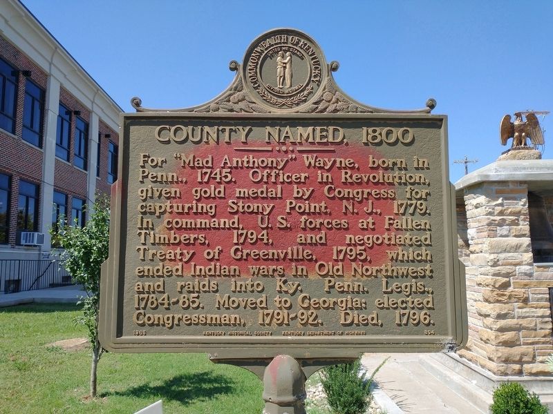 County Named, 1800 Marker image. Click for full size.