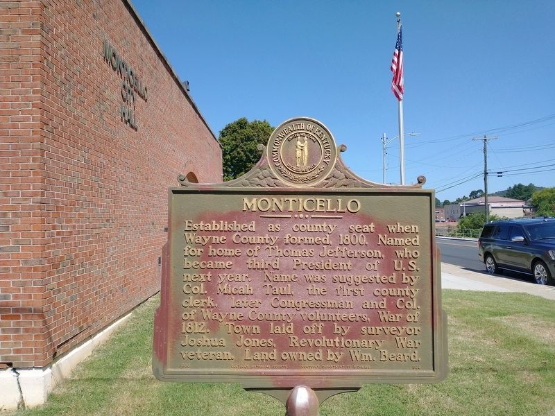 Monticello Marker. Click for full size. Monticello Marker image. Click for full size.