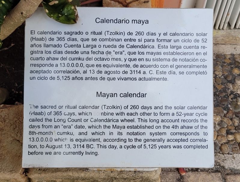 Calendario maya / Mayan calendar Marker image. Click for full size.