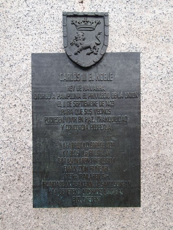 Carlos III El Noble Marker. Click for full size. Carlos III El Noble Marker image. Click for full size.