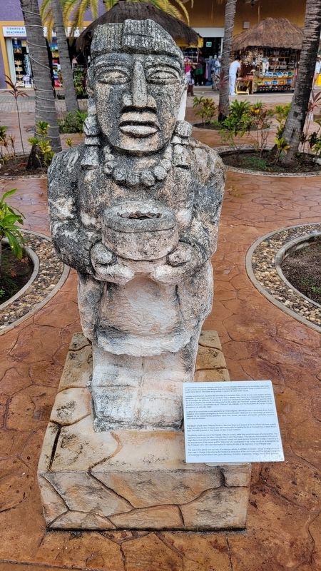 The Mayan Priests statue and Marker image. Click for full size.