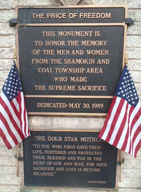 War Memorial Marker. Click for full size. War Memorial Marker image. Click for full size.