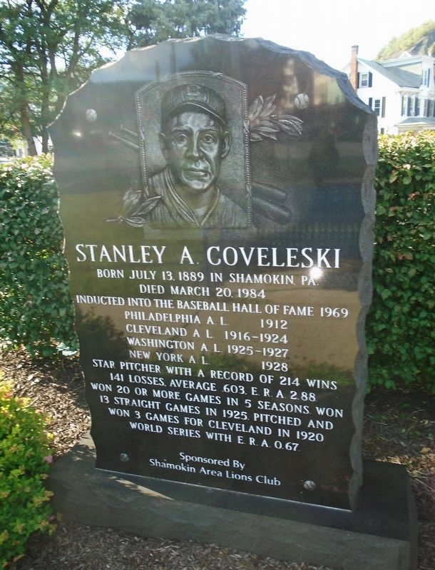Stanley A. Coveleski Marker image. Click for full size.