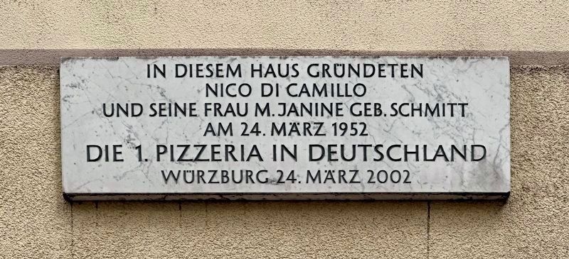 Die Erste Pizzeria in Deutschland / The First Pizzeria in Germany Marker image. Click for full size.