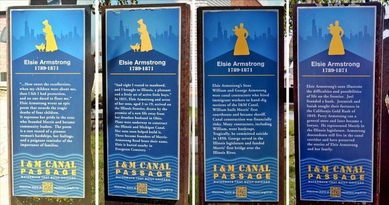 Elsie Armstrong Marker (<i>4 individual panels</i>). Click for full size. Elsie Armstrong Marker (<i>4 individual panels</i>) image. Click for full size.