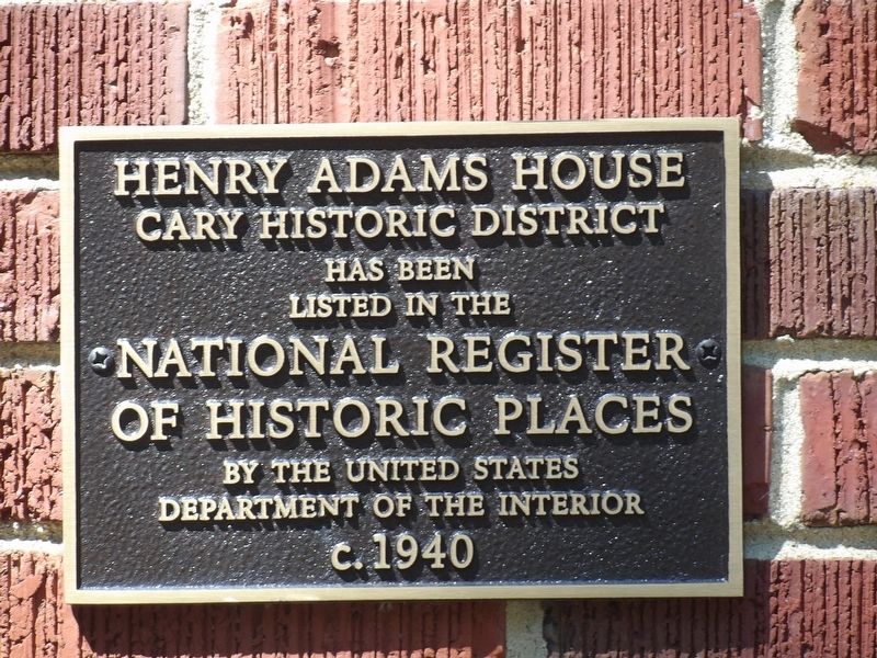 Henry Adams House Marker. Click for full size. Henry Adams House Marker image. Click for full size.
