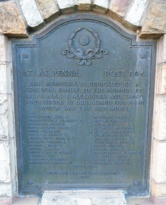 World War Two and Korean War Memorial Marker. Click for full size. World War Two and Korean War Memorial Marker image. Click for full size.