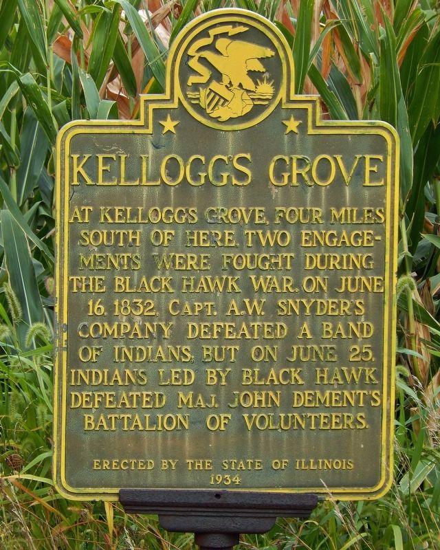 Kellogg's Grove Marker image. Click for full size.