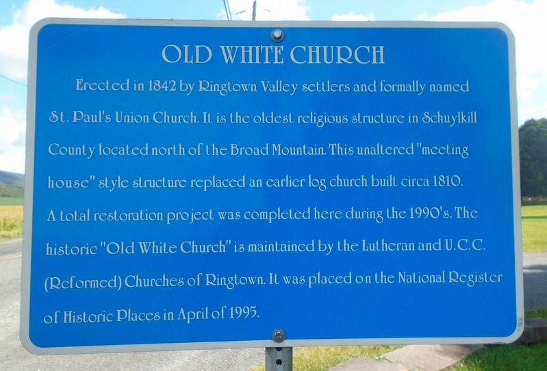 Old White Church Marker image. Click for full size.