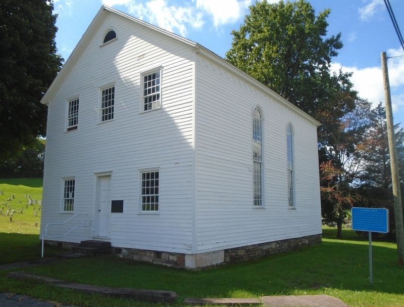 Old White Church and Markers image. Click for full size.