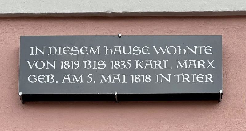 Karl Marx Marker. Click for full size. Karl Marx Marker image. Click for full size.