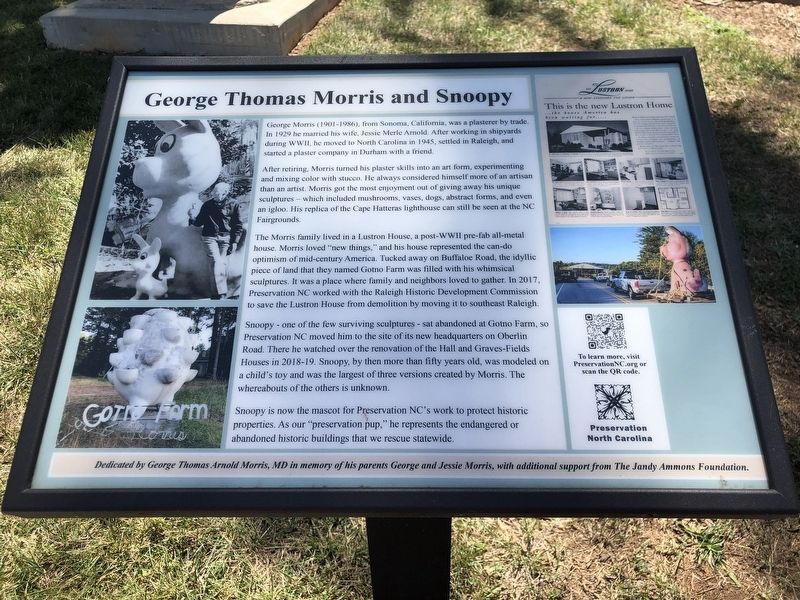 George Thomas Morris and Snoopy Marker. Click for full size. George Thomas Morris and Snoopy Marker image. Click for full size.