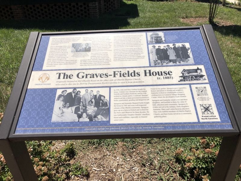 The Graves-Fields House Marker image. Click for full size.