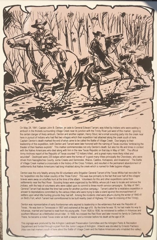 End of Battle of Village Creek Marker image. Click for full size.