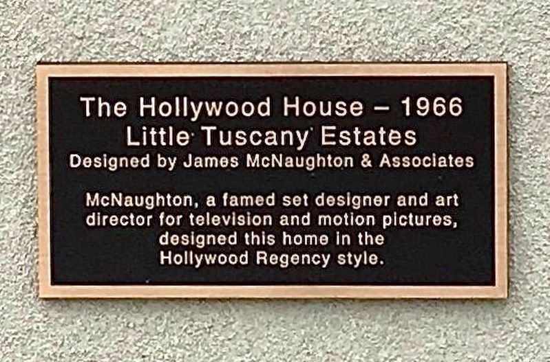 Hollywood House Marker. Click for full size. Hollywood House Marker image. Click for full size.