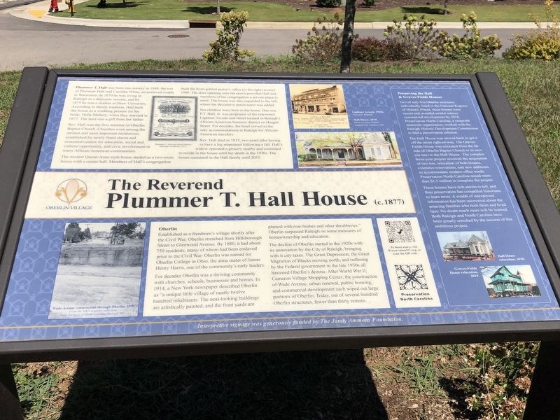 The Reverend Plummer T. Hall House Marker image. Click for full size.