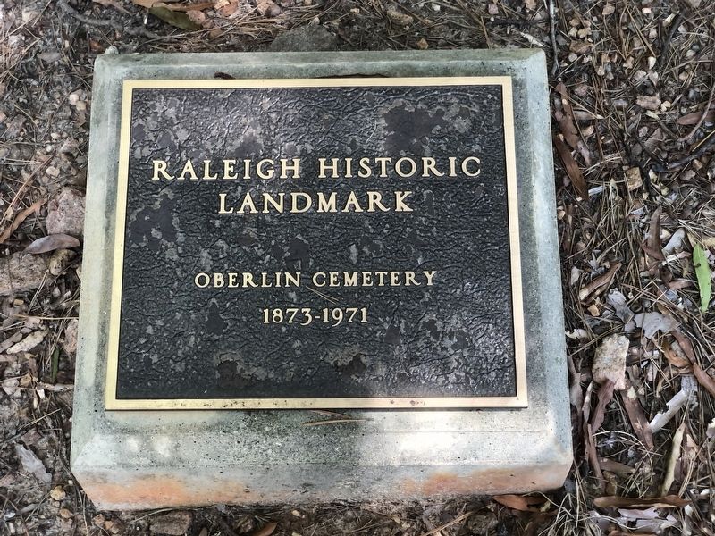 Oberlin Cemetery Supplemental Marker. Click for full size. Oberlin Cemetery Supplemental Marker image. Click for full size.