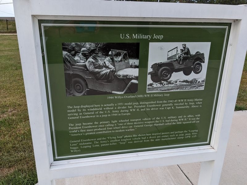 U.S. Military Jeep Marker image. Click for full size.