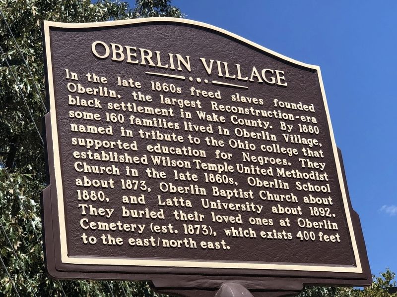 Oberlin Village Marker. Click for full size. Oberlin Village Marker image. Click for full size.