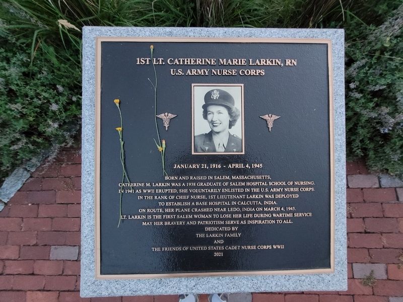 1st Lt. Catherine Marie Larkin, RN Marker image. Click for full size.