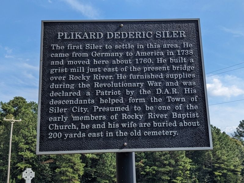 Plikard Dederic Siler Marker image. Click for full size.
