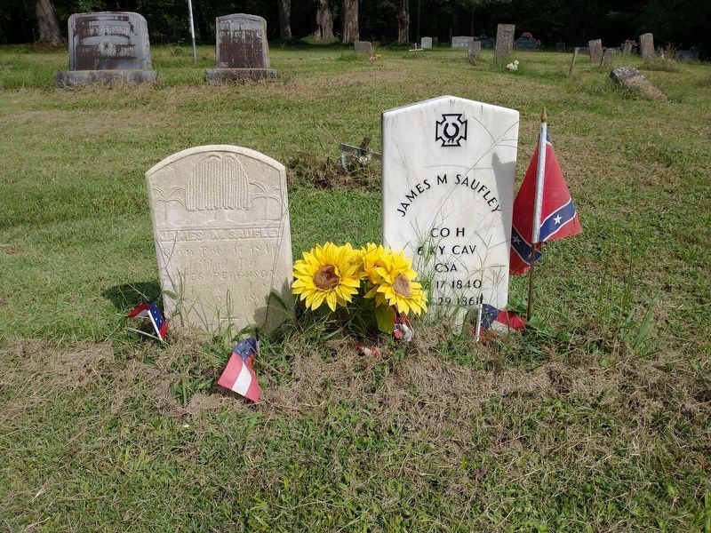 Grave of James M. Saufley, C.S.A.. Click for full size. Grave of James M. Saufley, C.S.A. image. Click for full size.