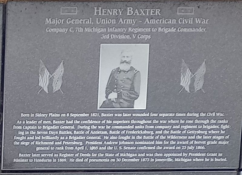Henry Baxter Marker image. Click for full size.