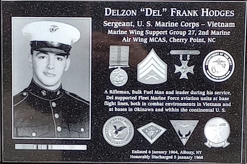 Delzon "Del" Frank Hodges Marker image. Click for full size.