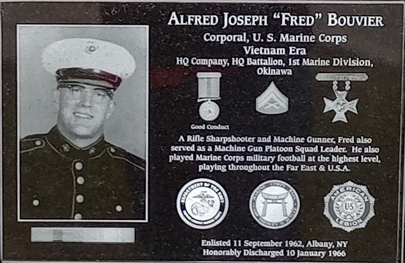 Alfred Joseph "Fred" Bouvier Marker image. Click for full size.