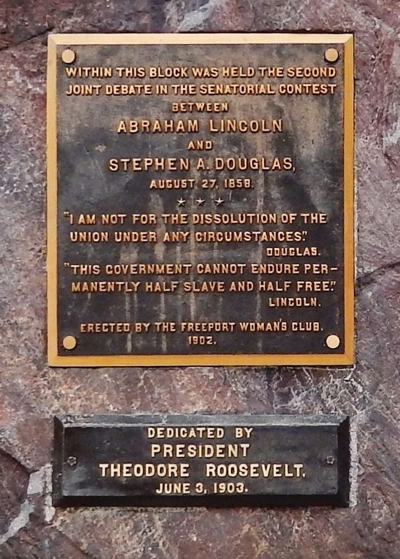 Second Lincoln-Douglas Debate Marker. Click for full size. Second Lincoln-Douglas Debate Marker image. Click for full size.