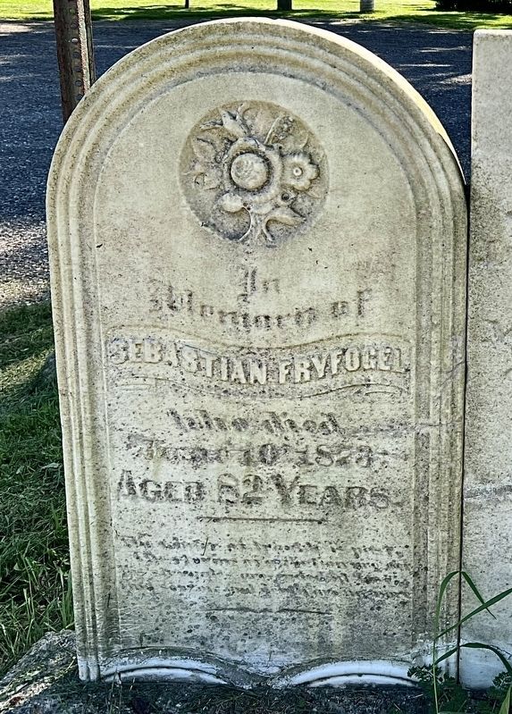 The grave marker of Sebastian Fryfogel. Click for full size. The grave marker of Sebastian Fryfogel image. Click for full size.