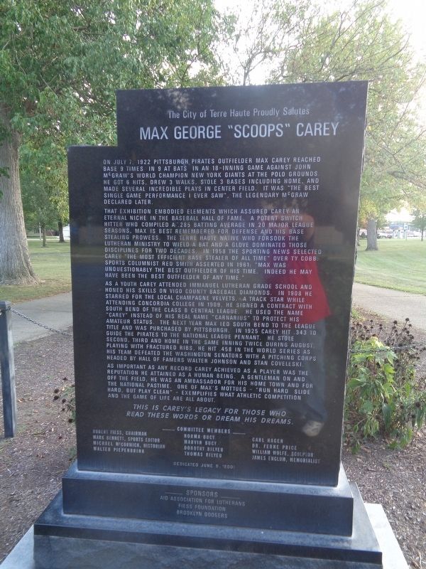 Max Carey Marker image. Click for full size.