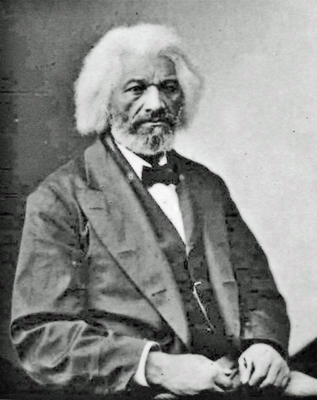 Marker detail: Frederick Douglass, 1890 image. Click for full size.