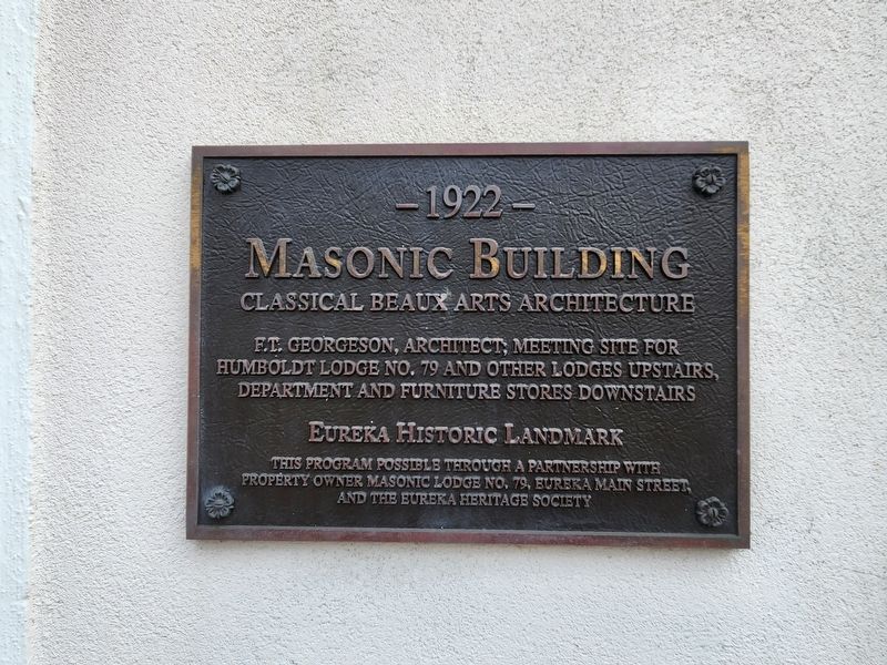 Masonic Building (1922) Marker image. Click for full size.