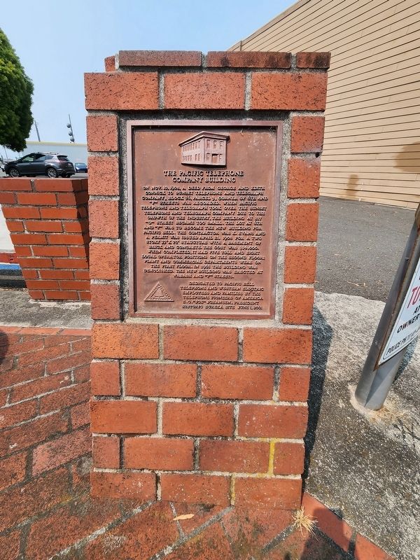 The Pacific Telephone Company Building Marker image. Click for full size.