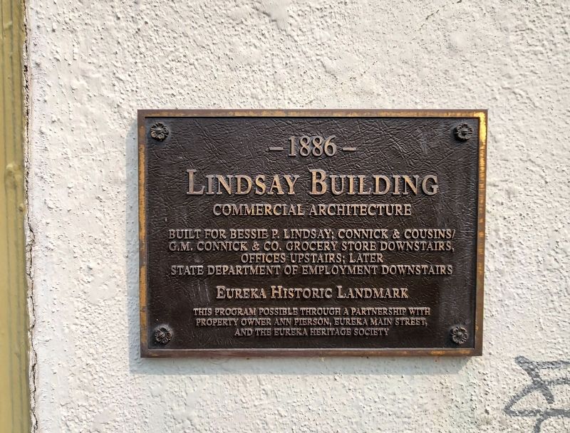 Lindsay Building (1886) Marker image. Click for full size.