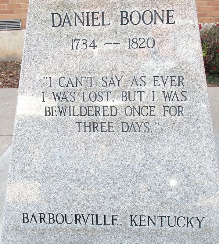 Daniel Boone Statue Marker image. Click for full size.